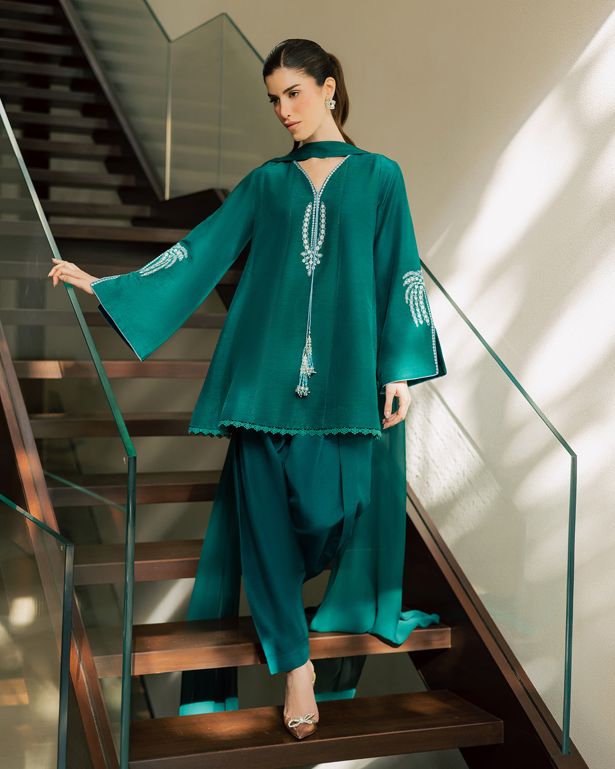 Sadaf Fawad Khan | Eva Luxury Pret 26 | Viridian