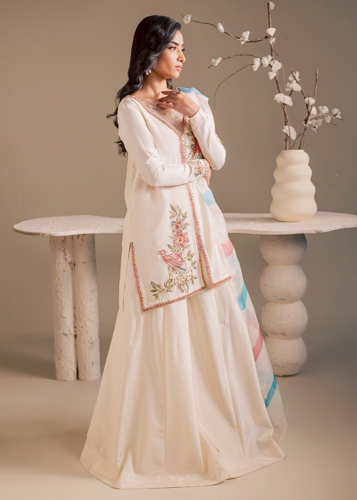 Maria Osama Khan | Noir Bliss Luxury Formals | Pearl Whisper