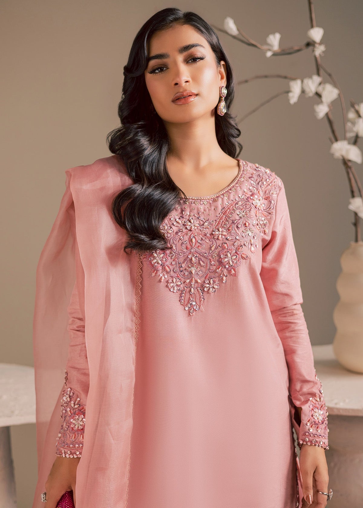 Maria Osama Khan | Noir Bliss Luxury Formals | Blush Dew