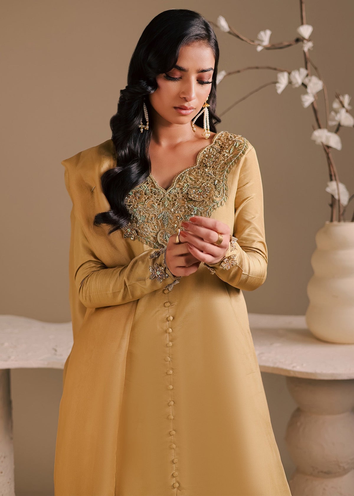 Maria Osama Khan | Noir Bliss Luxury Formals | Golden Ember