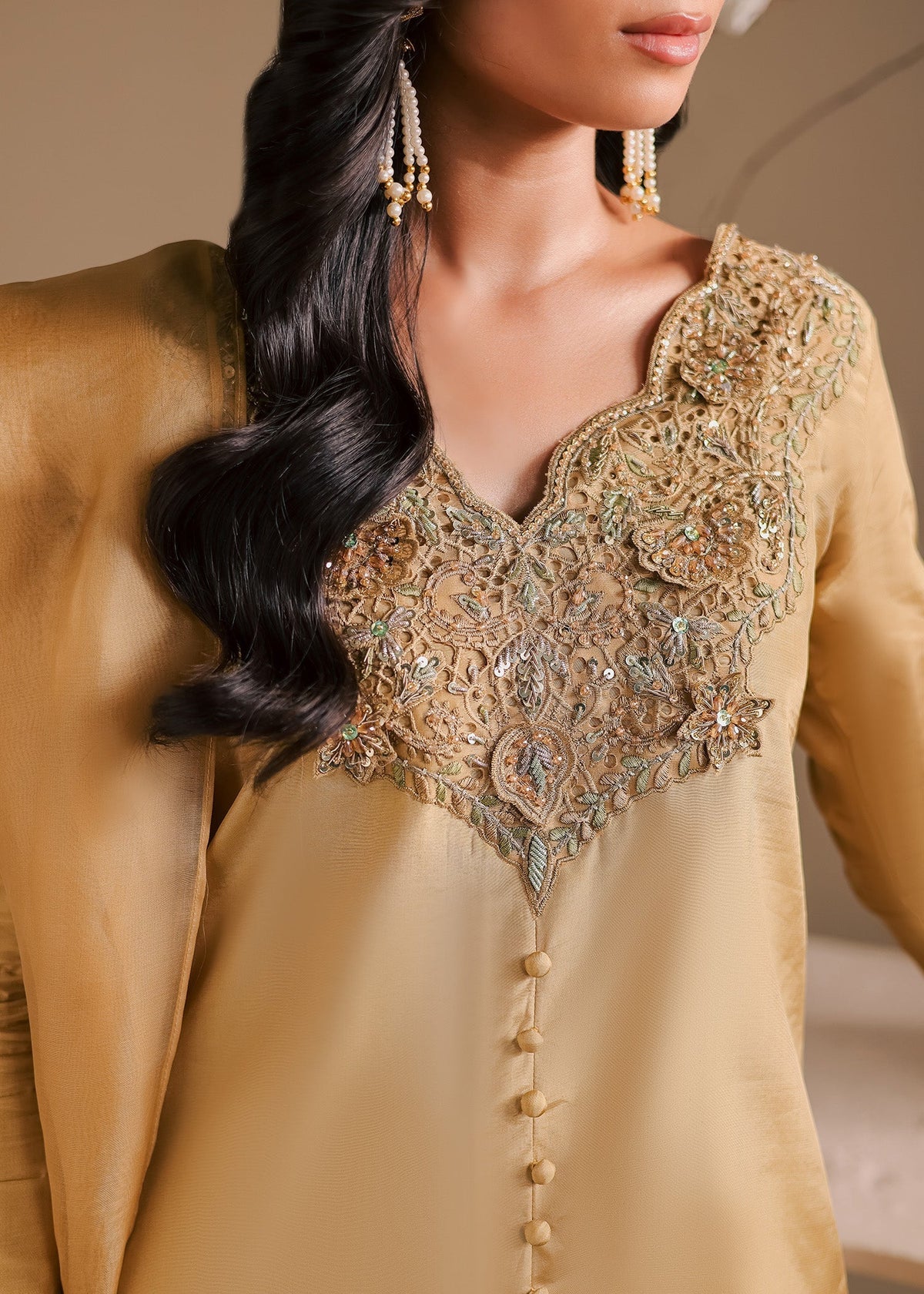 Maria Osama Khan | Noir Bliss Luxury Formals | Golden Ember