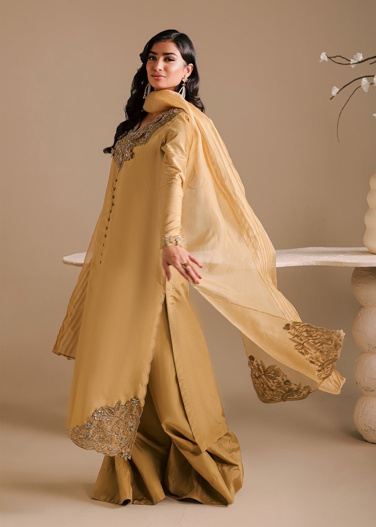 Maria Osama Khan | Noir Bliss Luxury Formals | Golden Ember