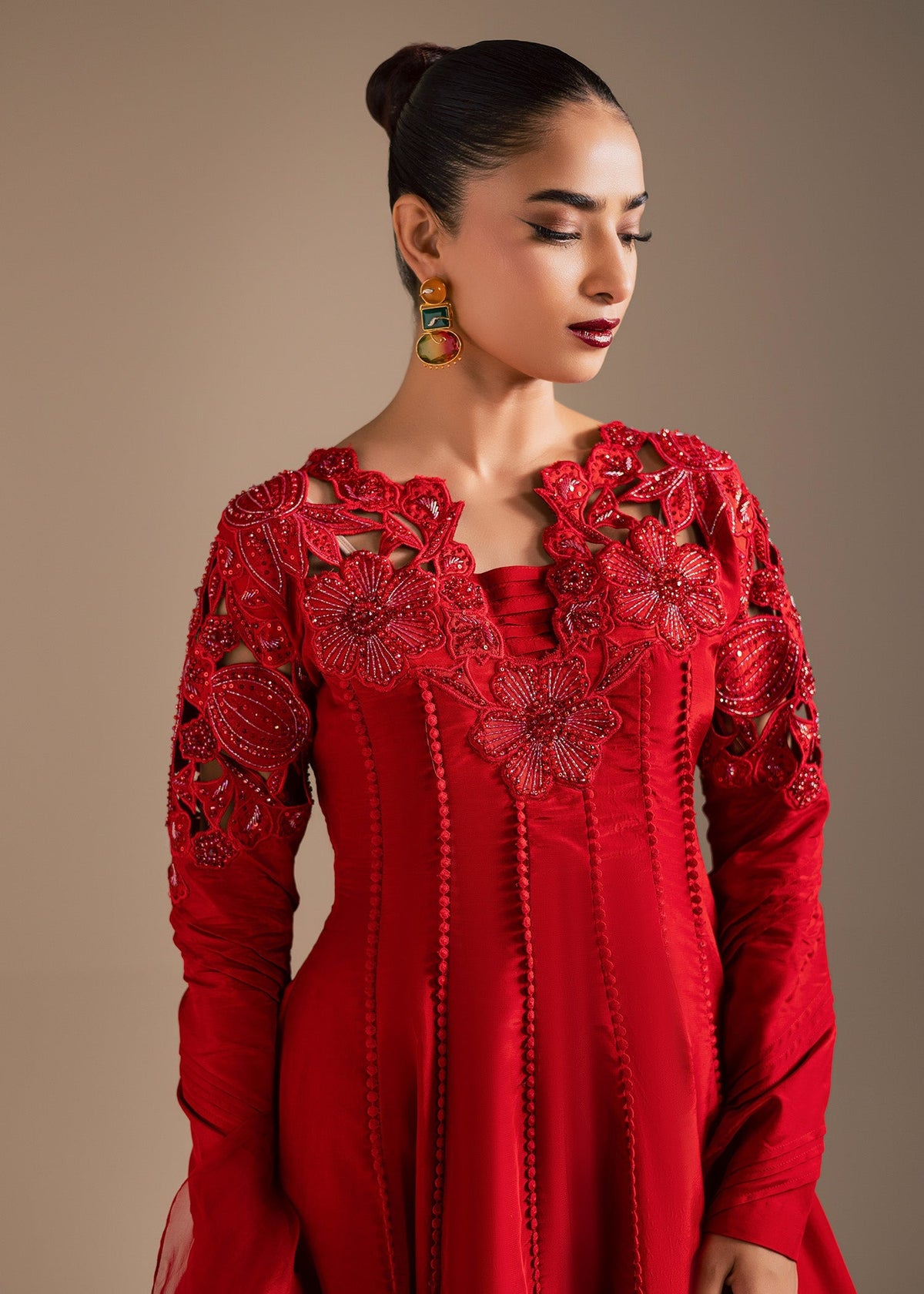 Maria Osama Khan | Noir Bliss Luxury Formals | Scarlet Mirage