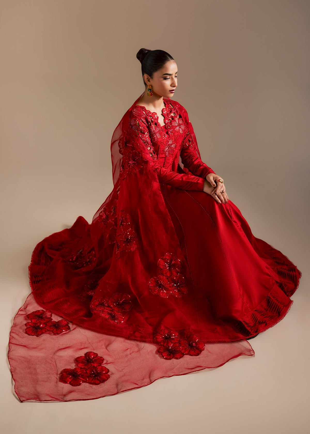 Maria Osama Khan | Noir Bliss Luxury Formals | Scarlet Mirage