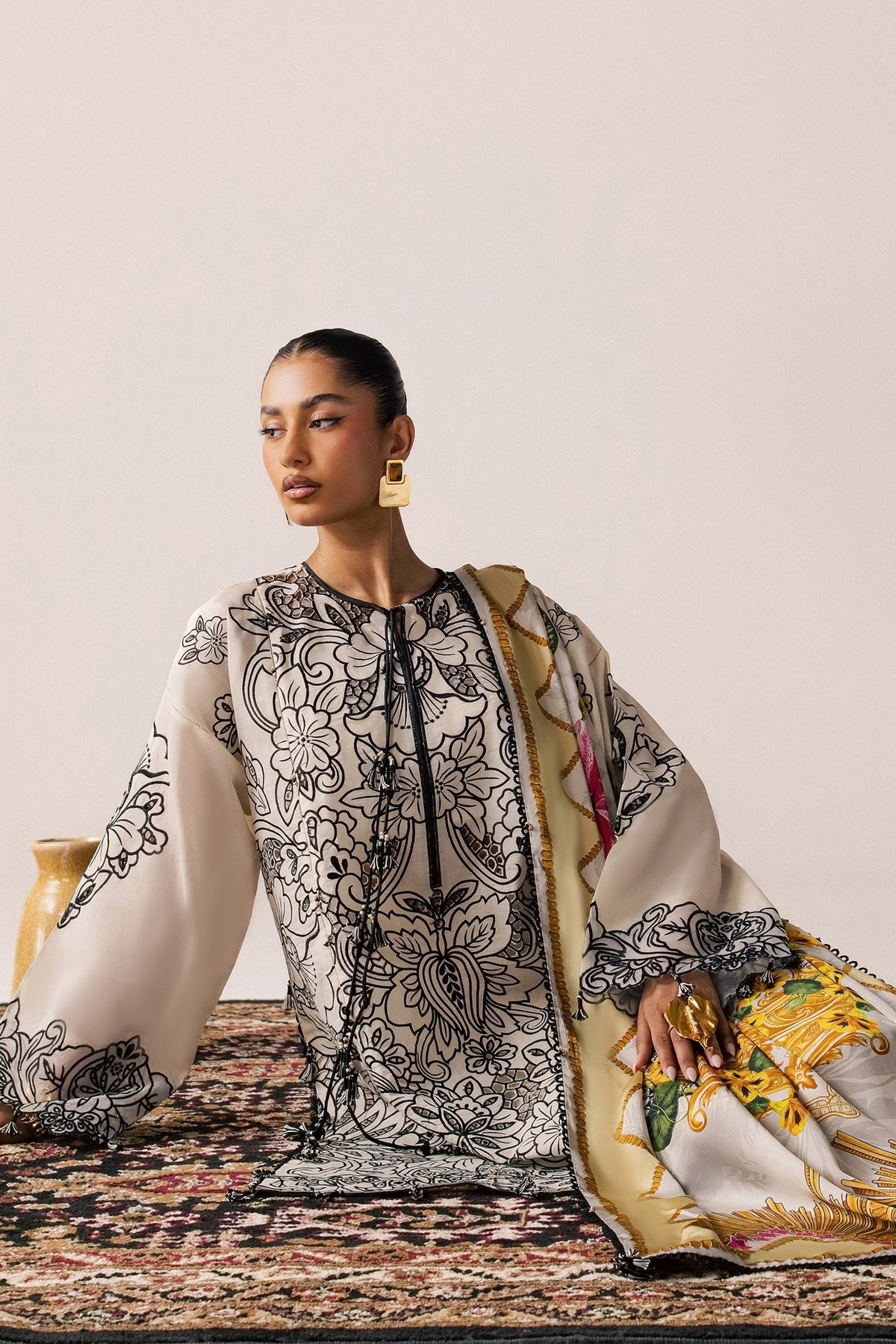 Elan | Stitched Pret 26 | ZEVARÉ (EL26-07 B ST)