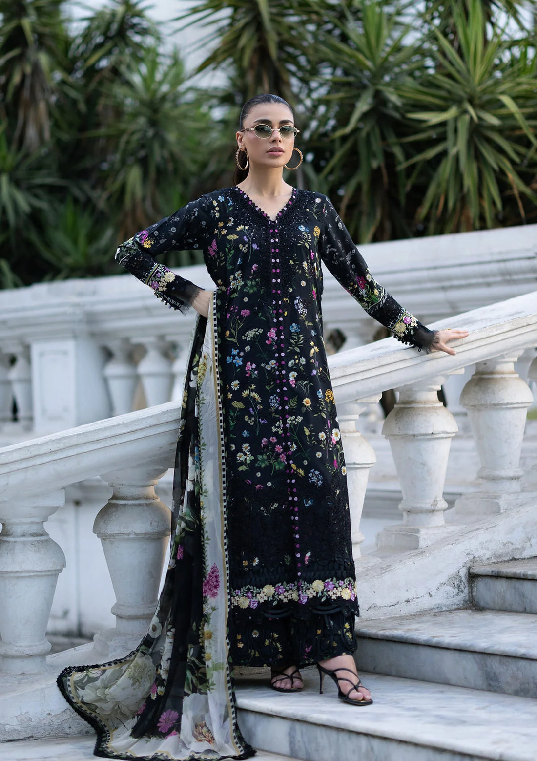 Elaf Premium | Signature Embroidered Lawn with Chiffon Collection 26 | ESG-2B SASHA