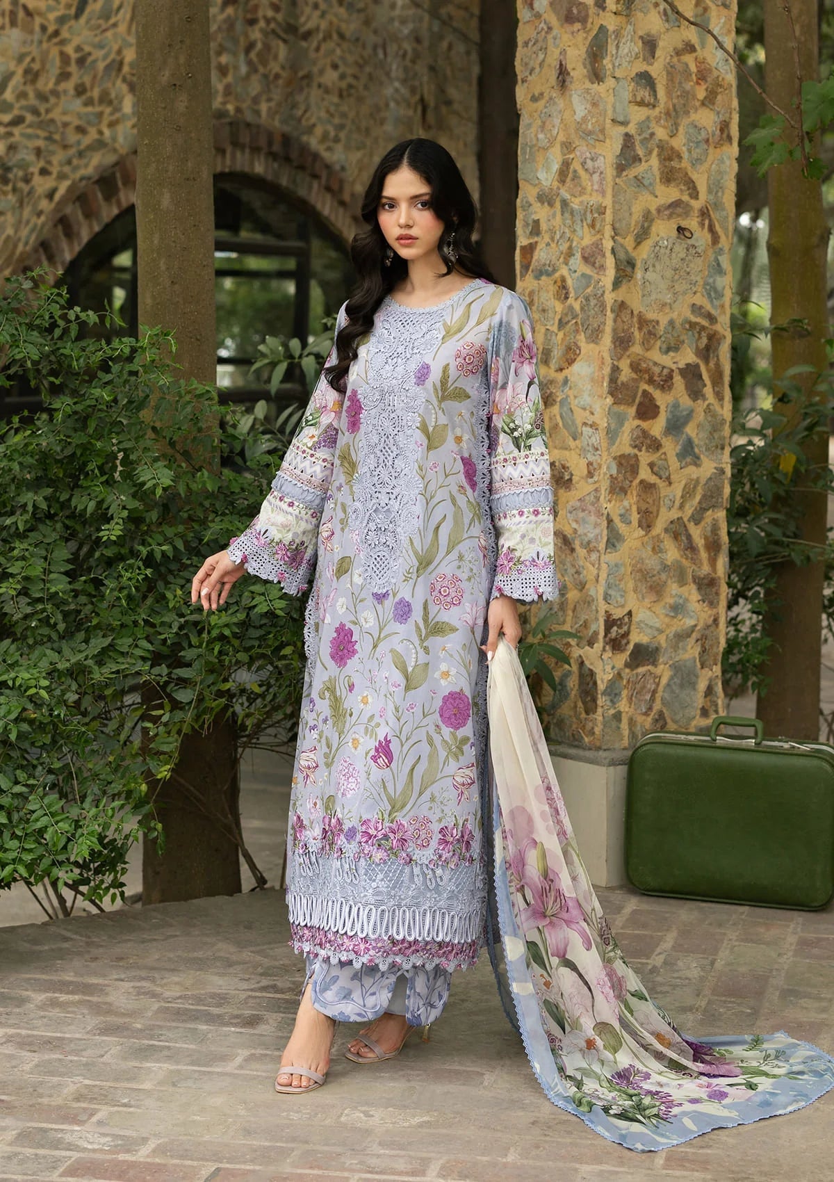 Elaf Premium | Signature Embroidered Lawn with Chiffon Collection 26 | ESG-5A ARIANA