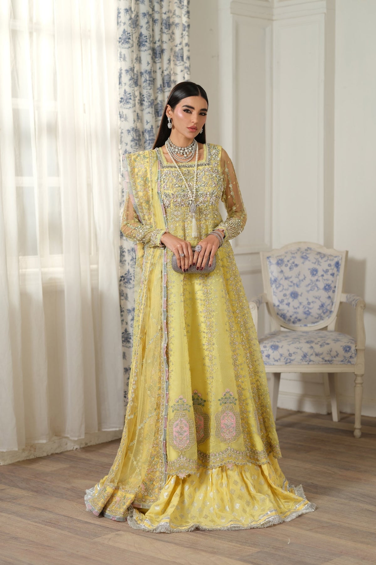 Maryam Hussain | Meer Embroidered Chiffon | Ghazal Meer-03