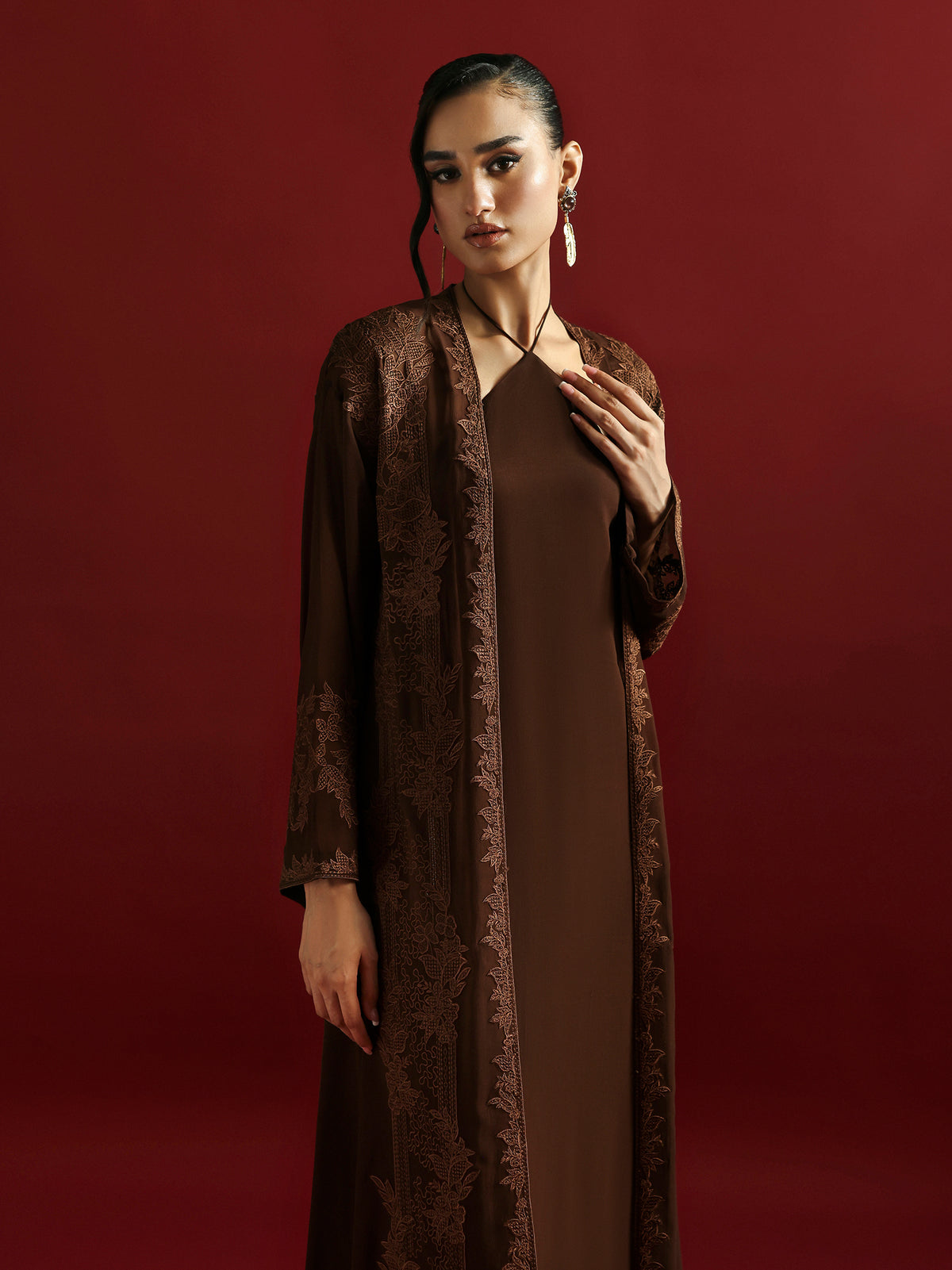 Caia| Embroidered Edit | Cocoa