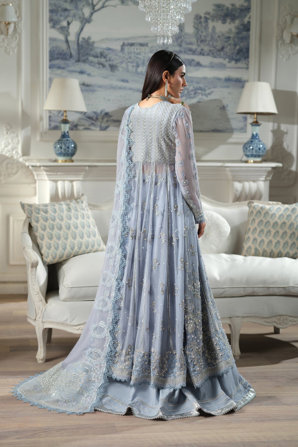 Maryam Hussain | Meer Embroidered Chiffon | Falaq Meer-02
