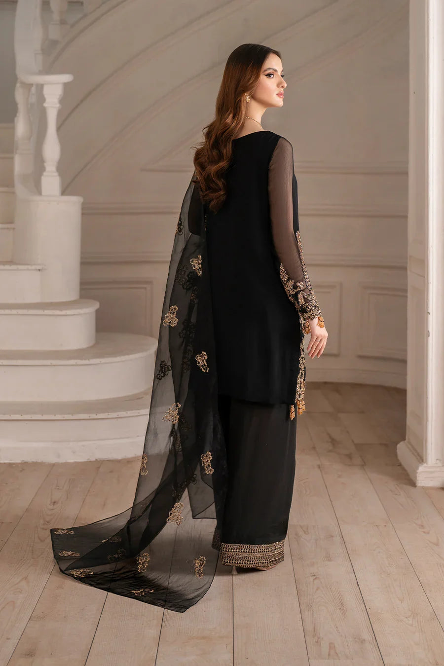 Iznik | Luxury Formals | UE-417 Embroidered Chiffon