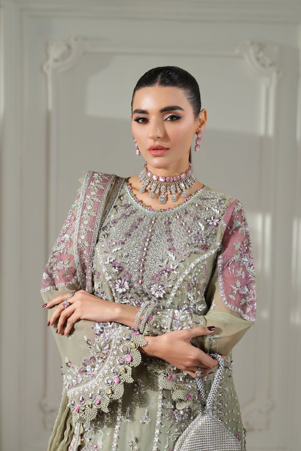 Maryam Hussain | Meer Embroidered Chiffon | Jhoomro Meer-07