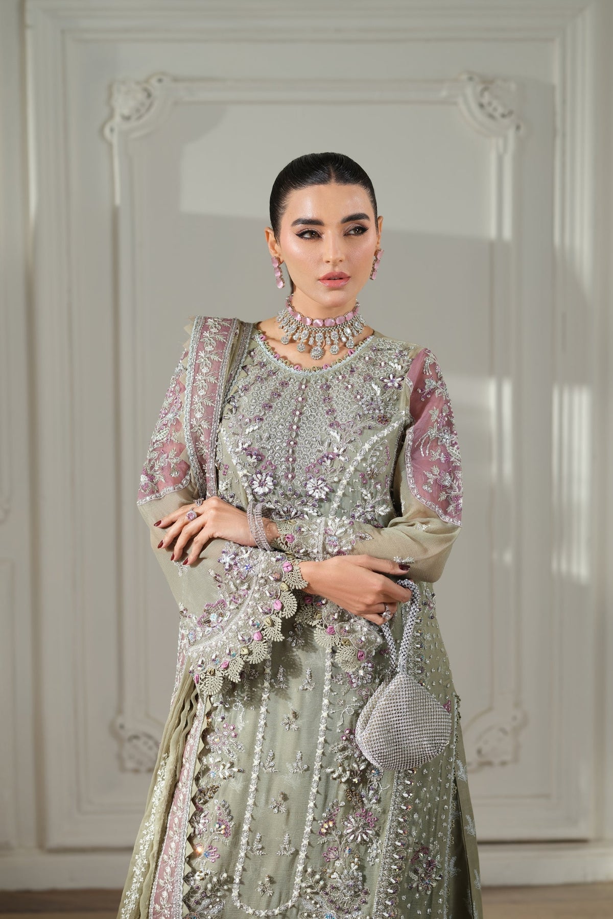 Maryam Hussain | Meer Embroidered Chiffon | Jhoomro Meer-07