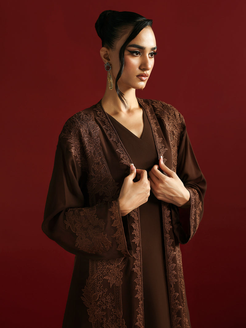 Caia| Embroidered Edit | Cocoa