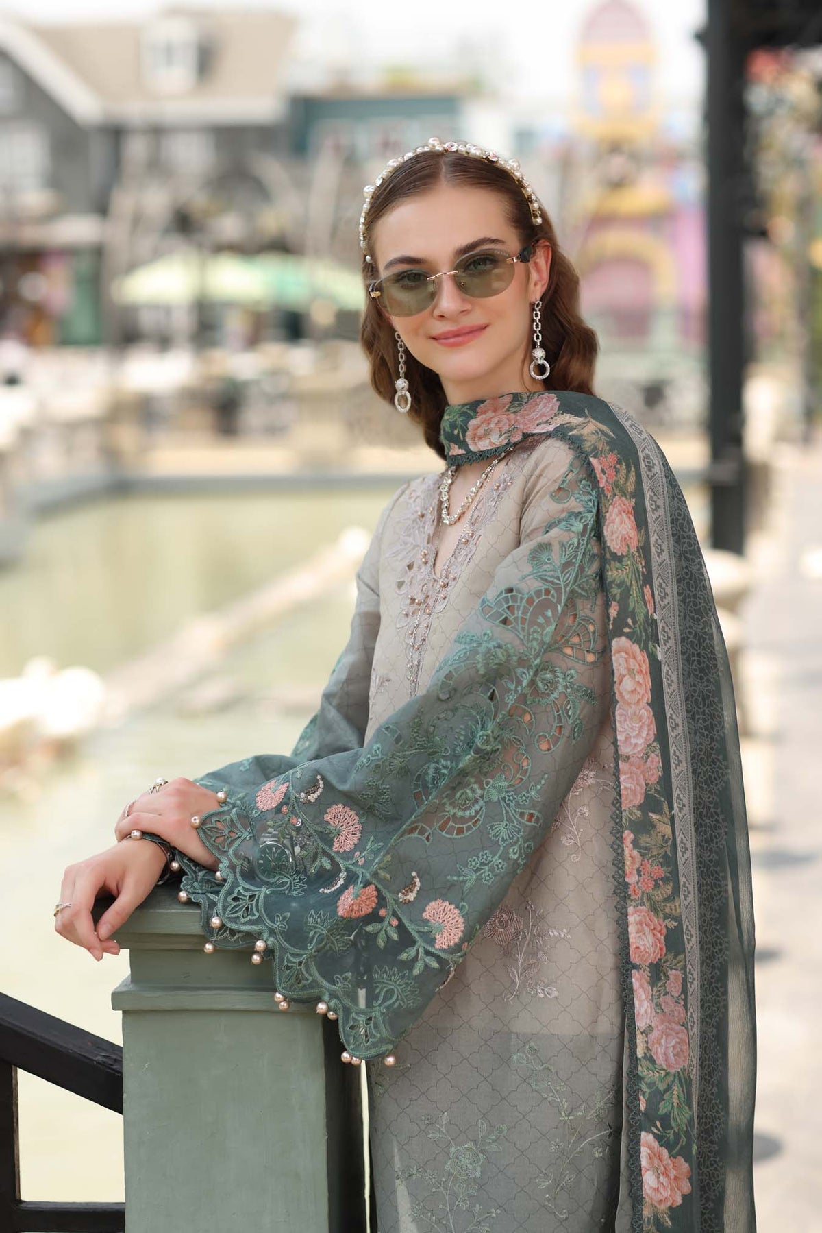 Noor by Saadia Asad | Eid Luxe Chikankari 26 | D4 - Smoke Zinc