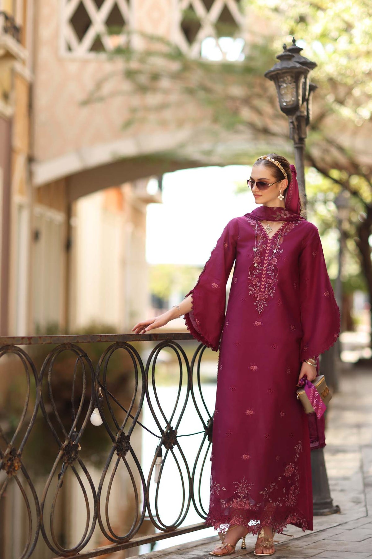 Noor by Saadia Asad | Eid Luxe Printkhaas 26 | D3 - A - Fushia Blush