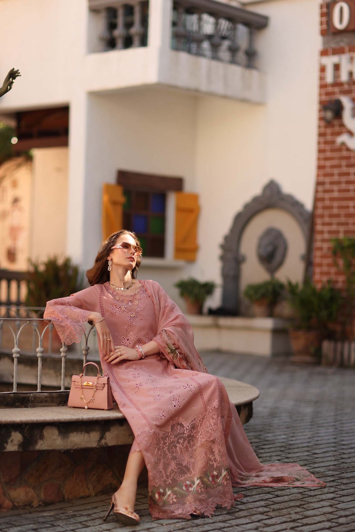Noor by Saadia Asad | Luxe Chikankari 26 | D8 - B - Petal Pink