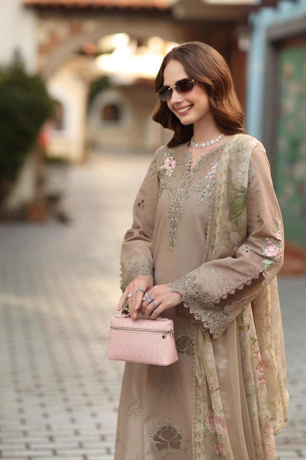 Noor by Saadia Asad | Luxe Chikankari 26 | D3 - B - Soft Mocha