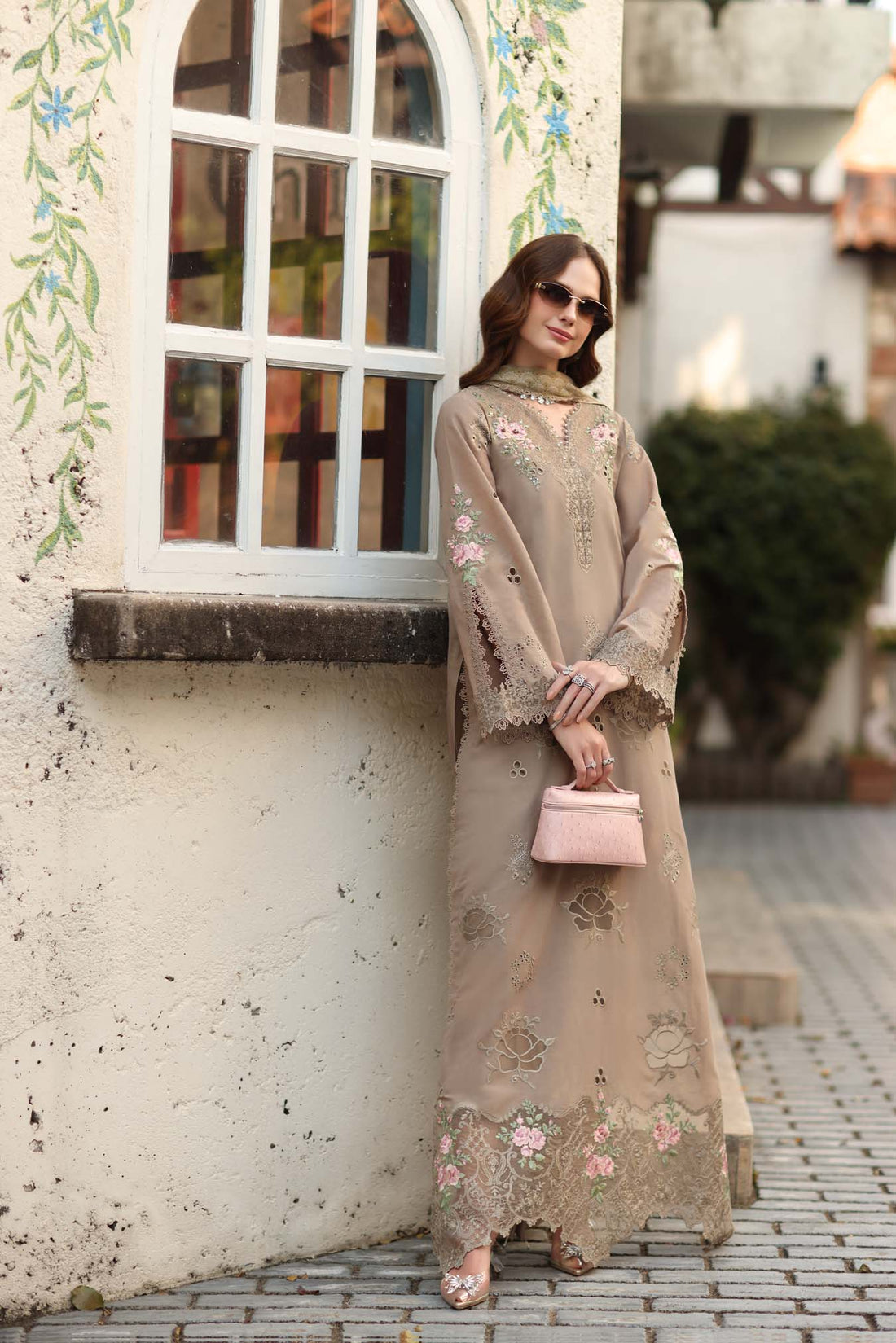 Noor by Saadia Asad | Luxe Chikankari 26 | D3 - B - Soft Mocha