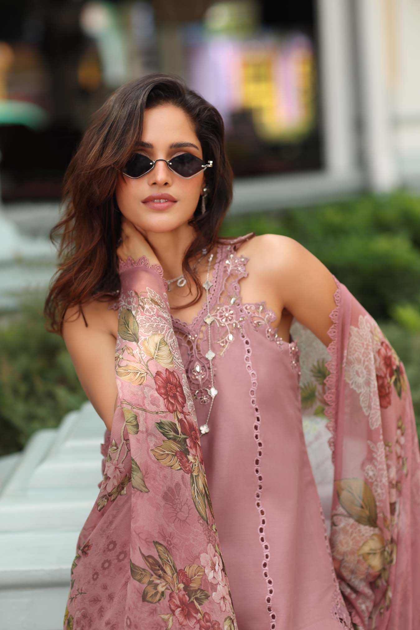 Noor by Saadia Asad | Eid Luxe Chikankari 26 | D8 - Rosewood Blush