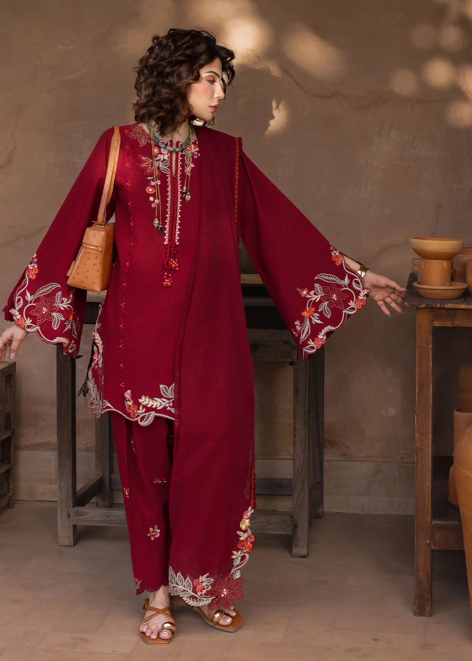 Crimson | MITTI WINTER PRET 25 | Nina Nakhray