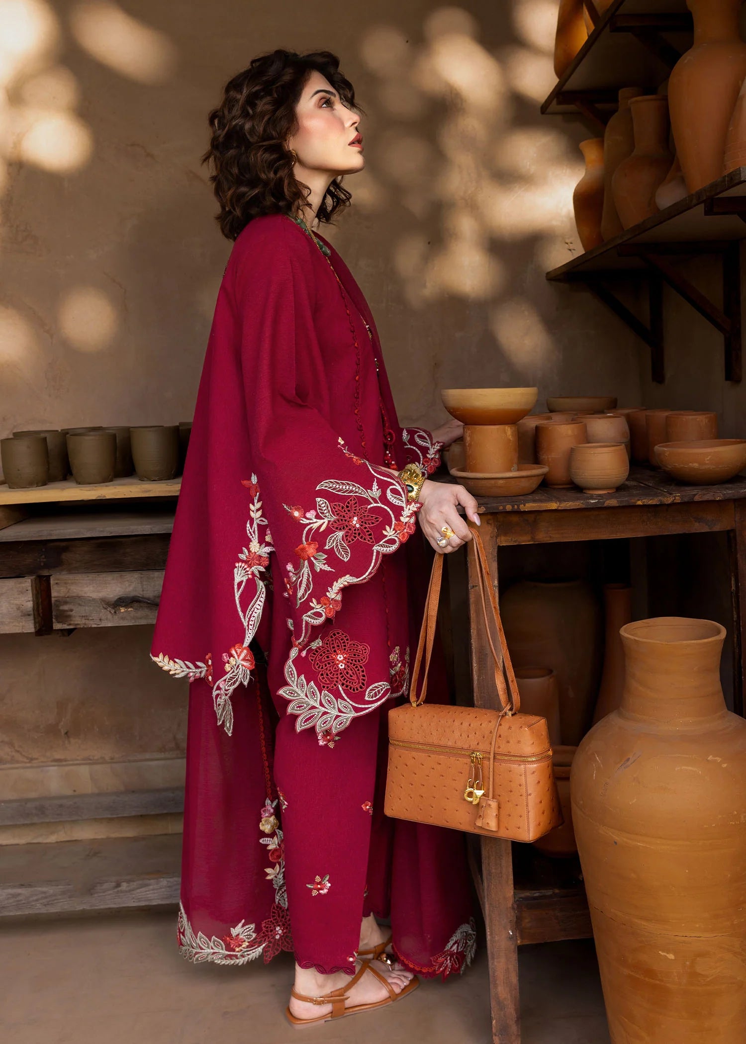 Crimson | MITTI WINTER PRET 25 | Nina Nakhray