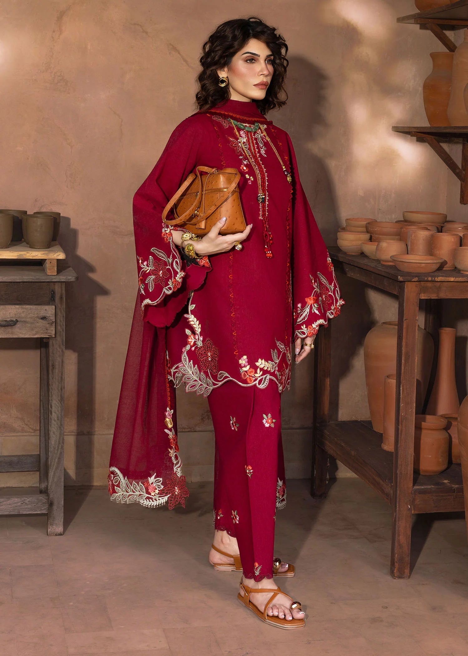 Crimson | MITTI WINTER PRET 25 | Nina Nakhray