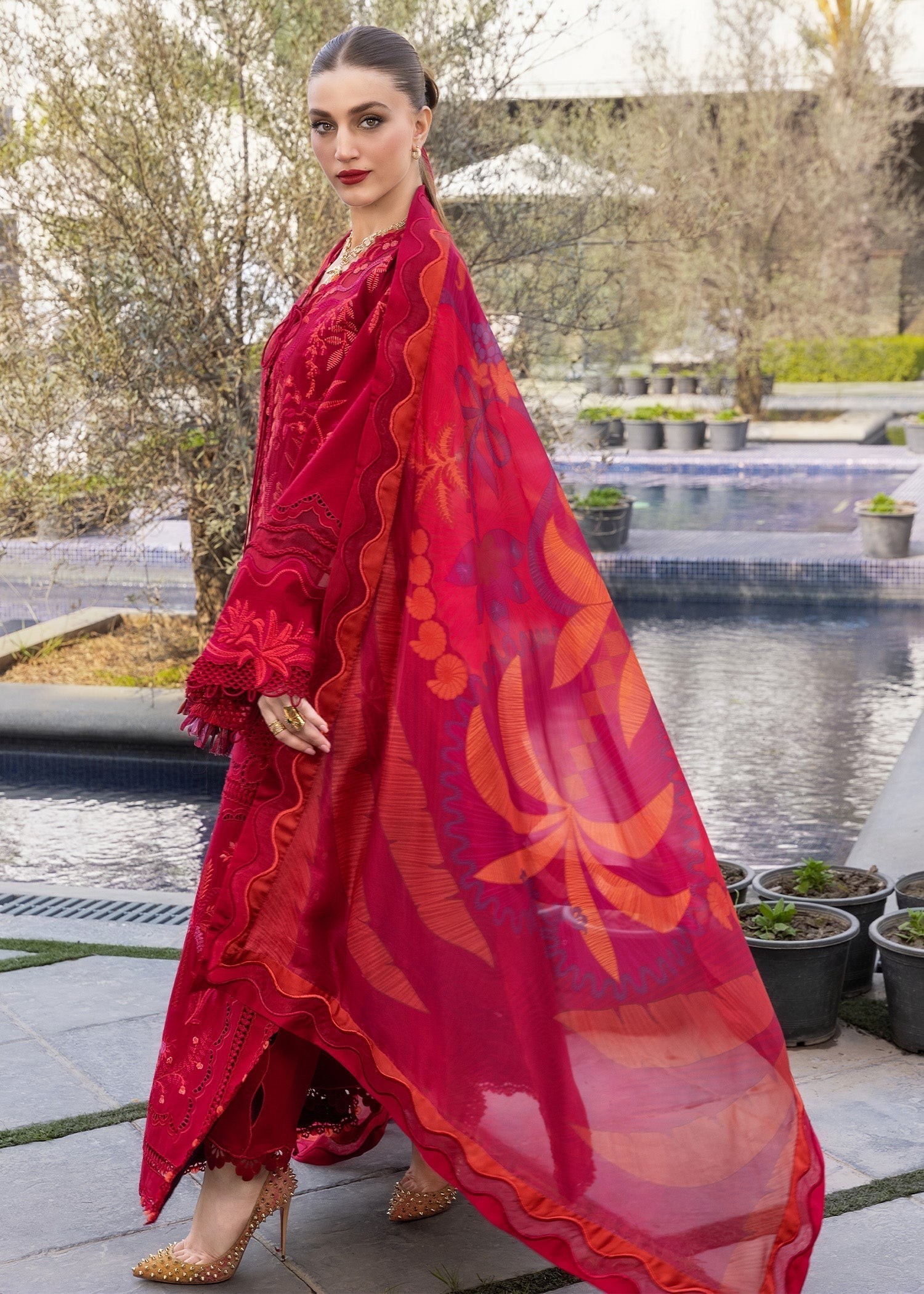 Crimson | flow lawn 26 | BEAUTY IN BLOOM - D3A