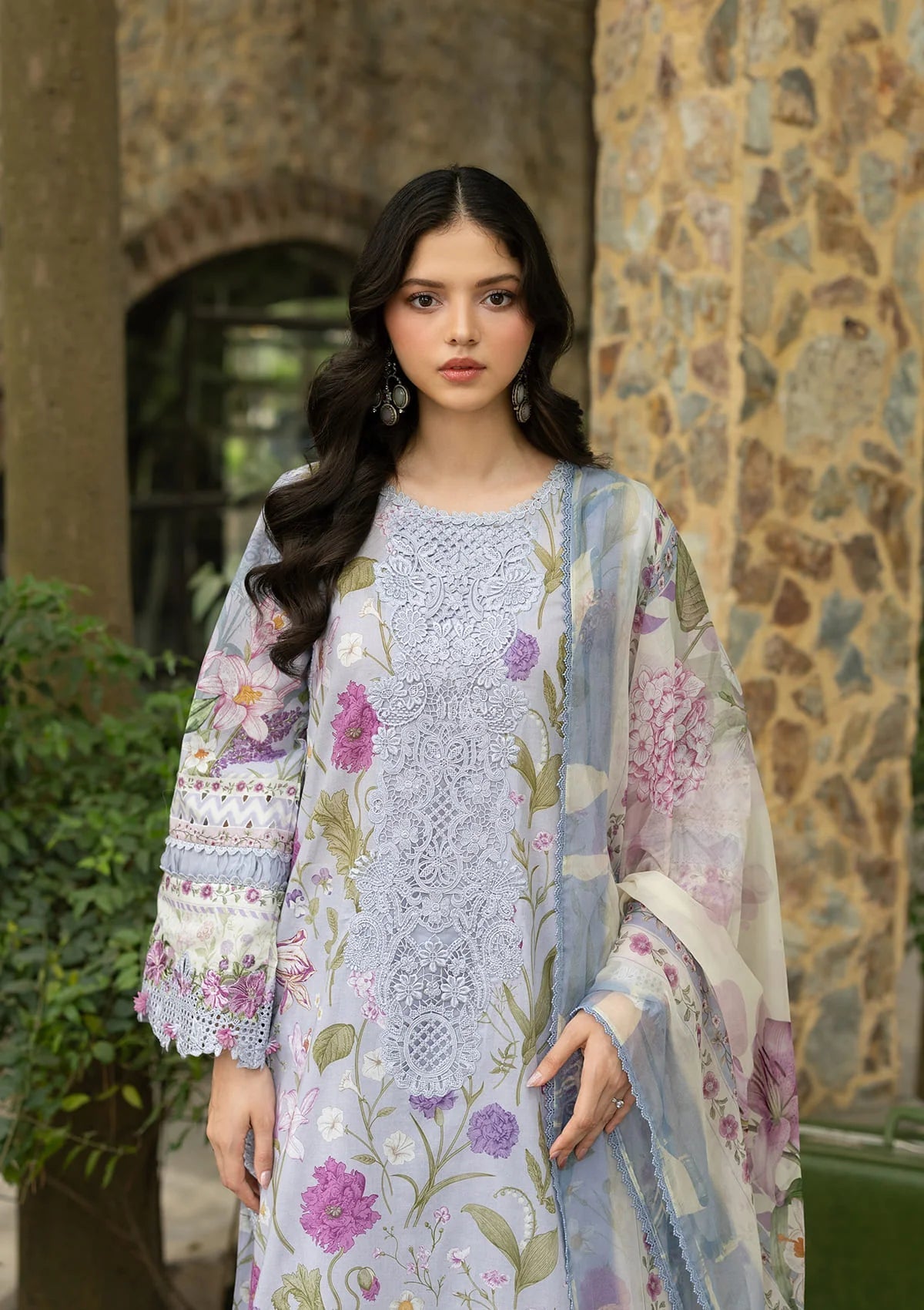 Elaf Premium | Signature Embroidered Lawn with Chiffon Collection 26 | ESG-5A ARIANA