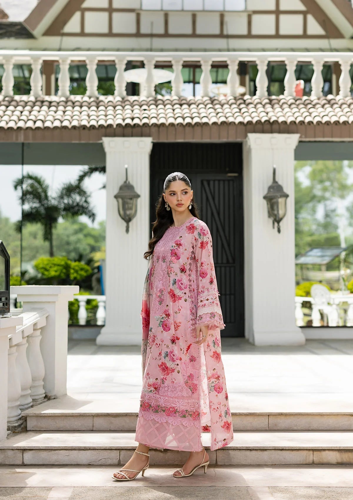 Elaf Premium | Signature Embroidered Lawn with Chiffon Collection 26 | ESG-4B MIRA