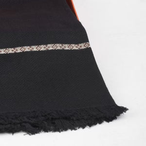 Lux Herringbone Shawl | Black - Dynasty