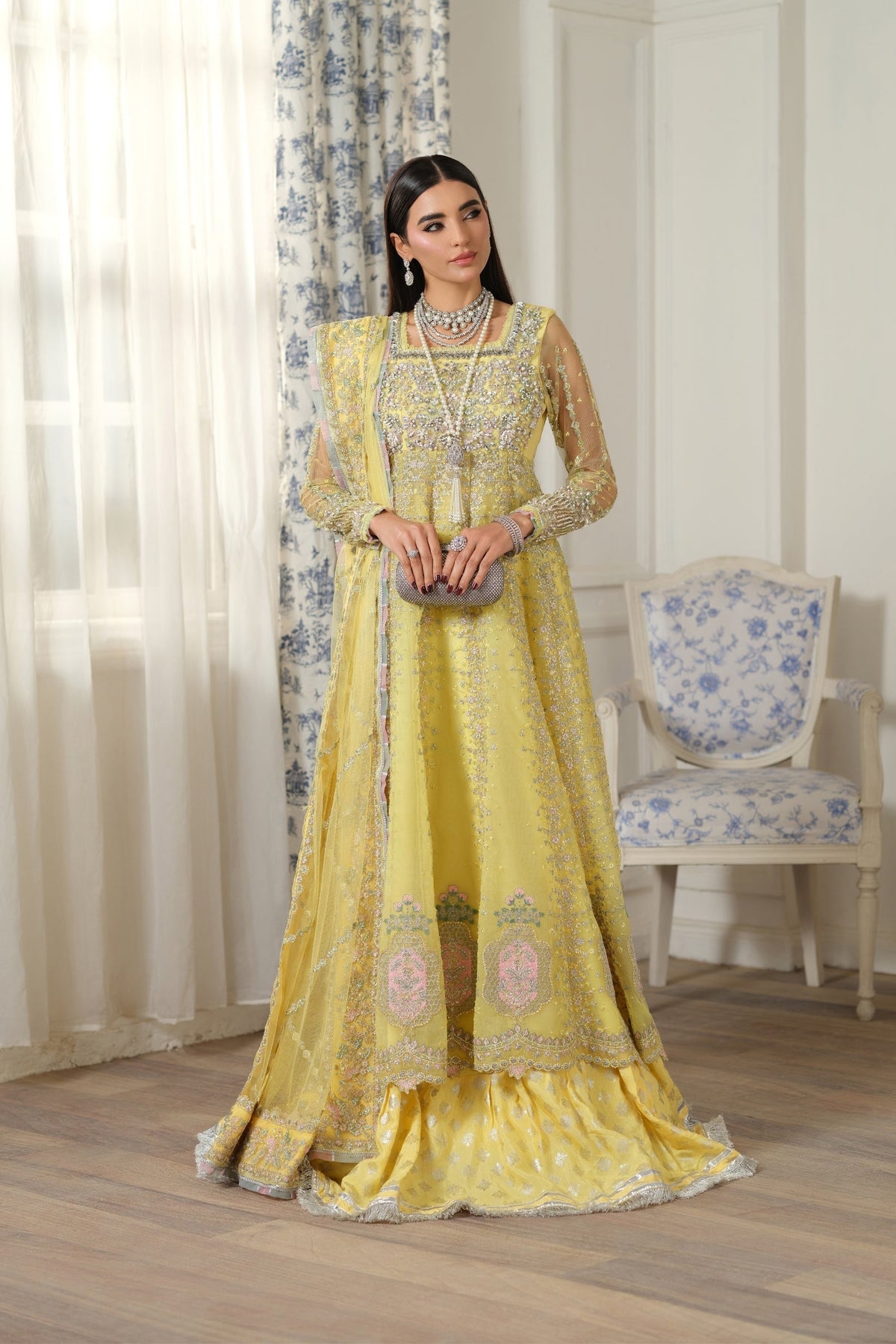Maryam Hussain | Meer Embroidered Chiffon | Ghazal Meer-03