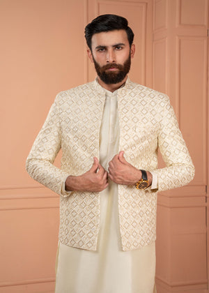 Dress Designers Ivory Offwhite Gold Open Gown Prince