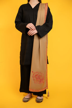 SHK-712 MOTIVE Beige Shawl