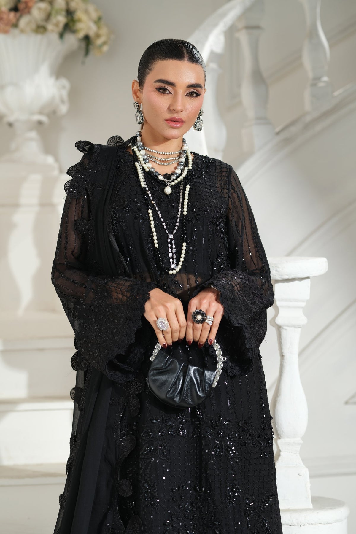 Maryam Hussain | Meer Embroidered Chiffon | Andaz Meer-01