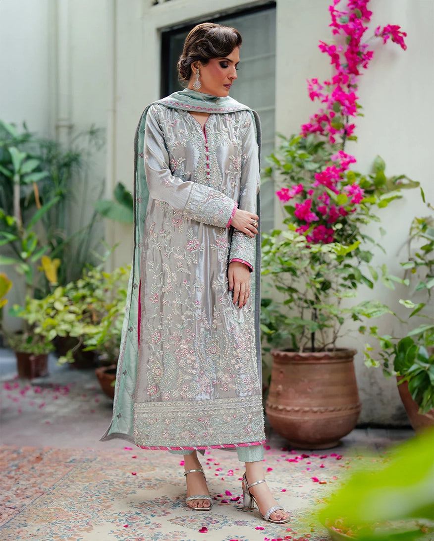 Mushq | Sunehri Lama Silk | Resham