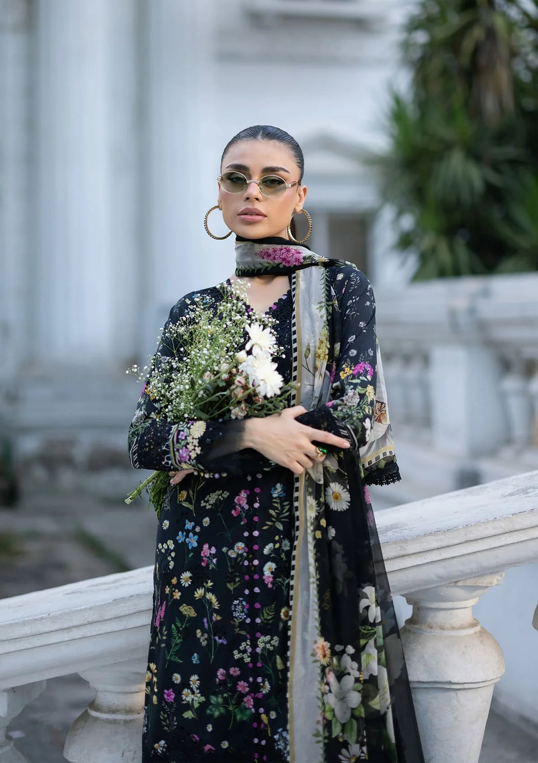 Elaf Premium | Signature Embroidered Lawn with Chiffon Collection 26 | ESG-2B SASHA