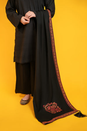SHK-712 MOTIVE Black Shawl