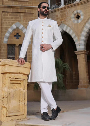 Luminous White Sherwani - The Great Masters (TGM)
