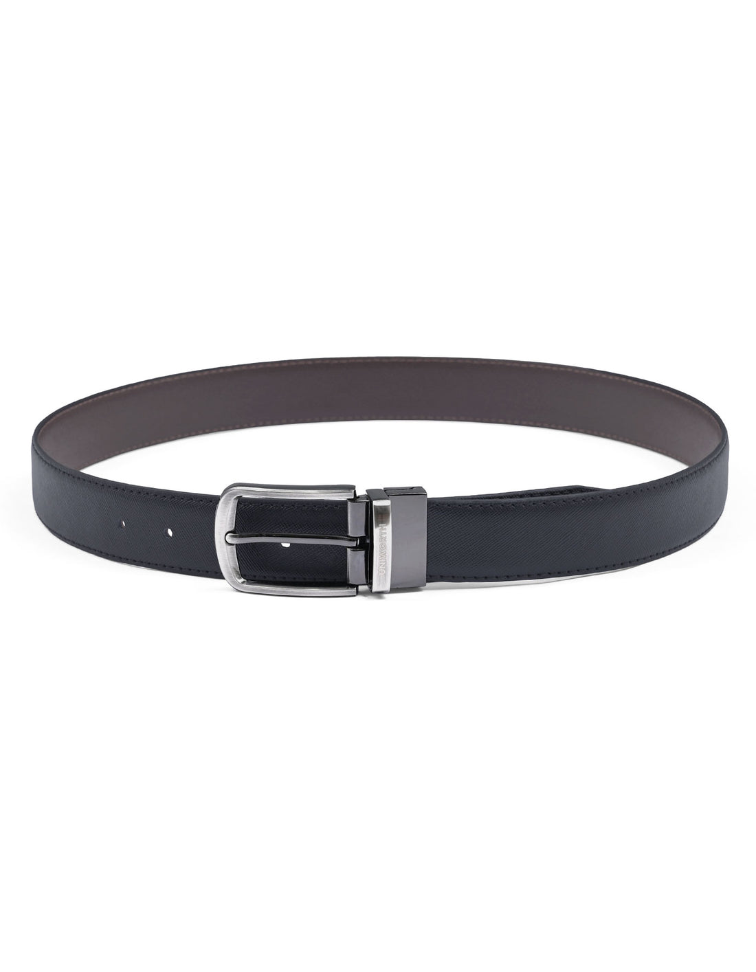 Black Geometric Premium Buckle Formal Belt