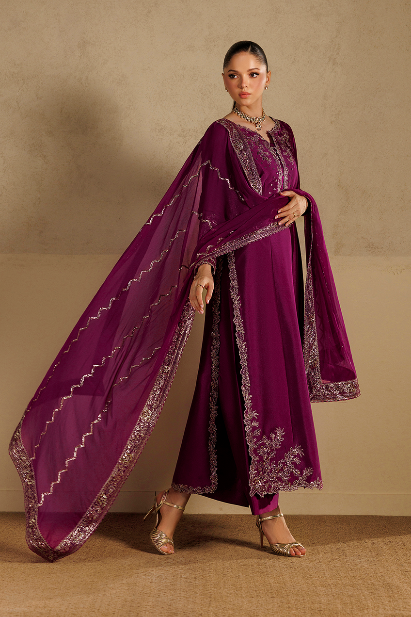Iznik | Formals ‘26 | UE-736 Embroidered Sheesha Silk