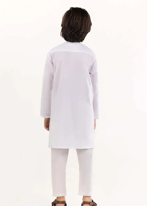 White kameez shalwar - W4 - Hassan Jee