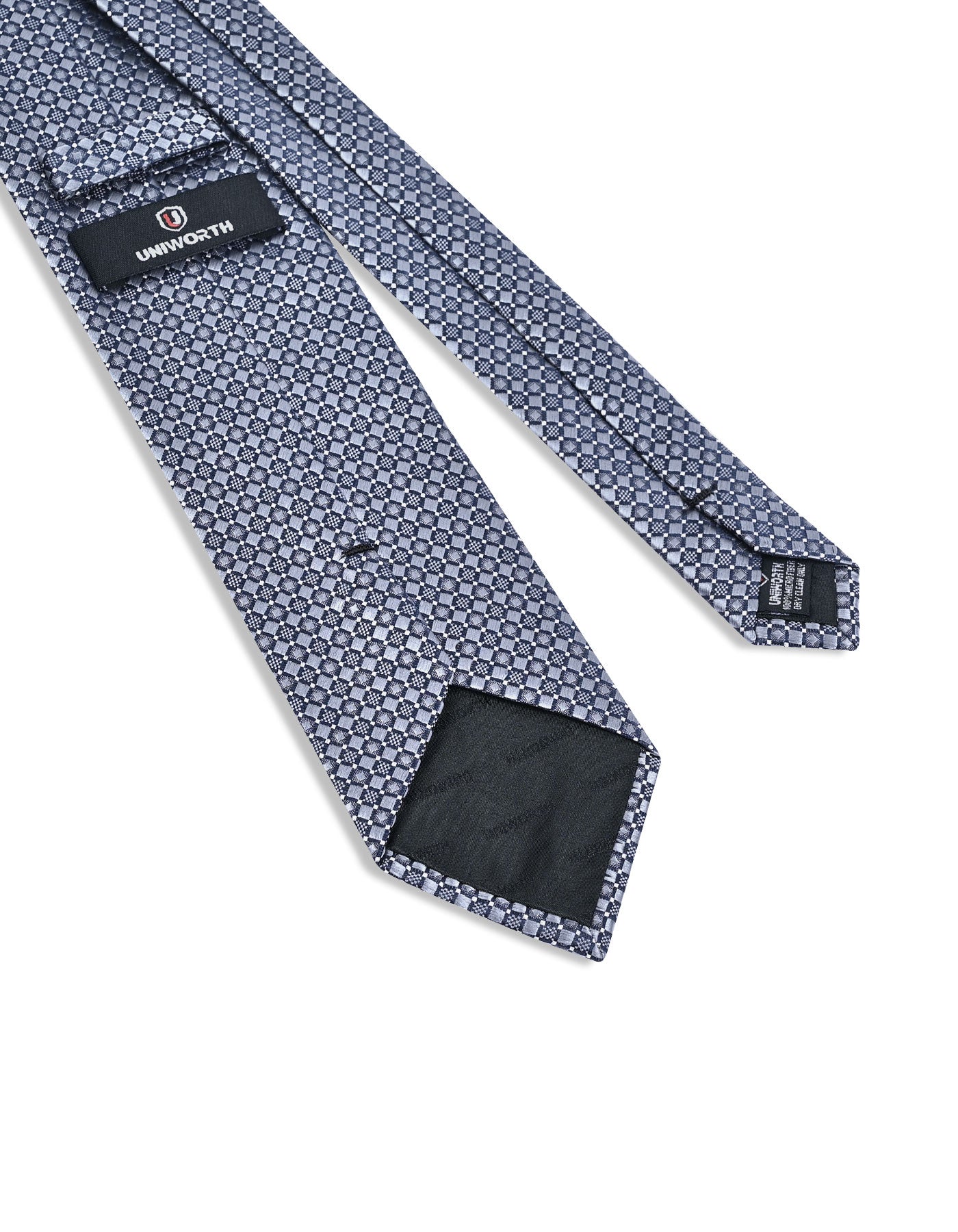 Silver Geometric Tie