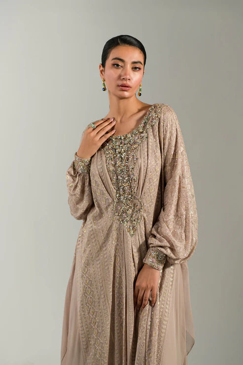 Ammara Khan | Lily Luxury Formals 24 | NUDE ROSE KAFTAN (D-06)