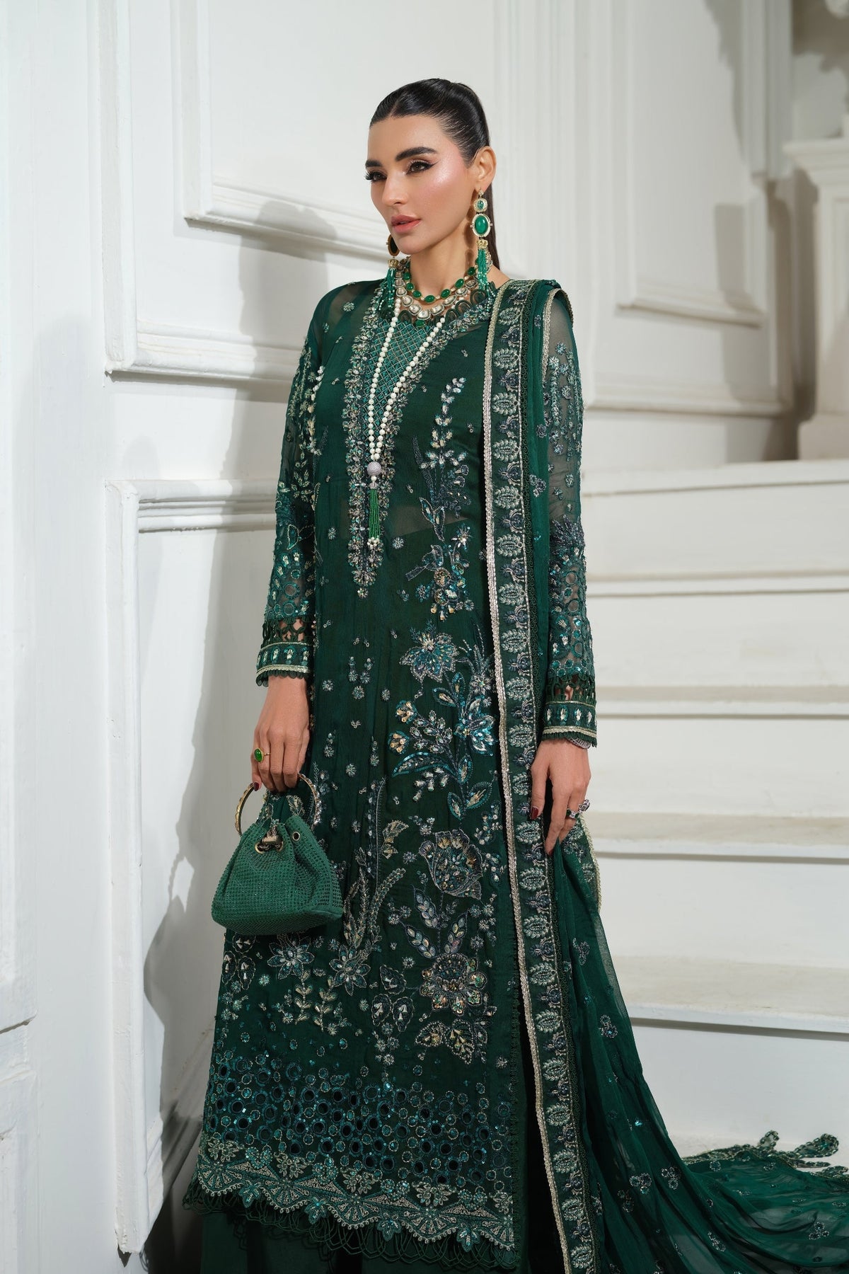 Maryam Hussain | Meer Embroidered Chiffon | Juhi Meer-06