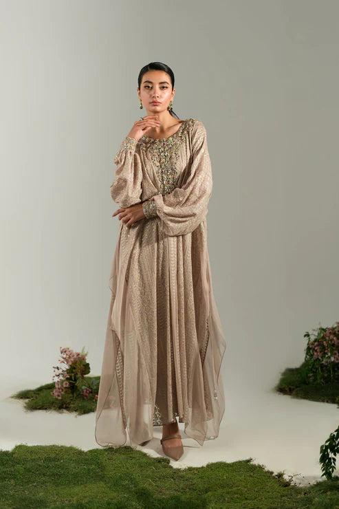 Ammara Khan | Lily Luxury Formals 24 | NUDE ROSE KAFTAN (D-06)