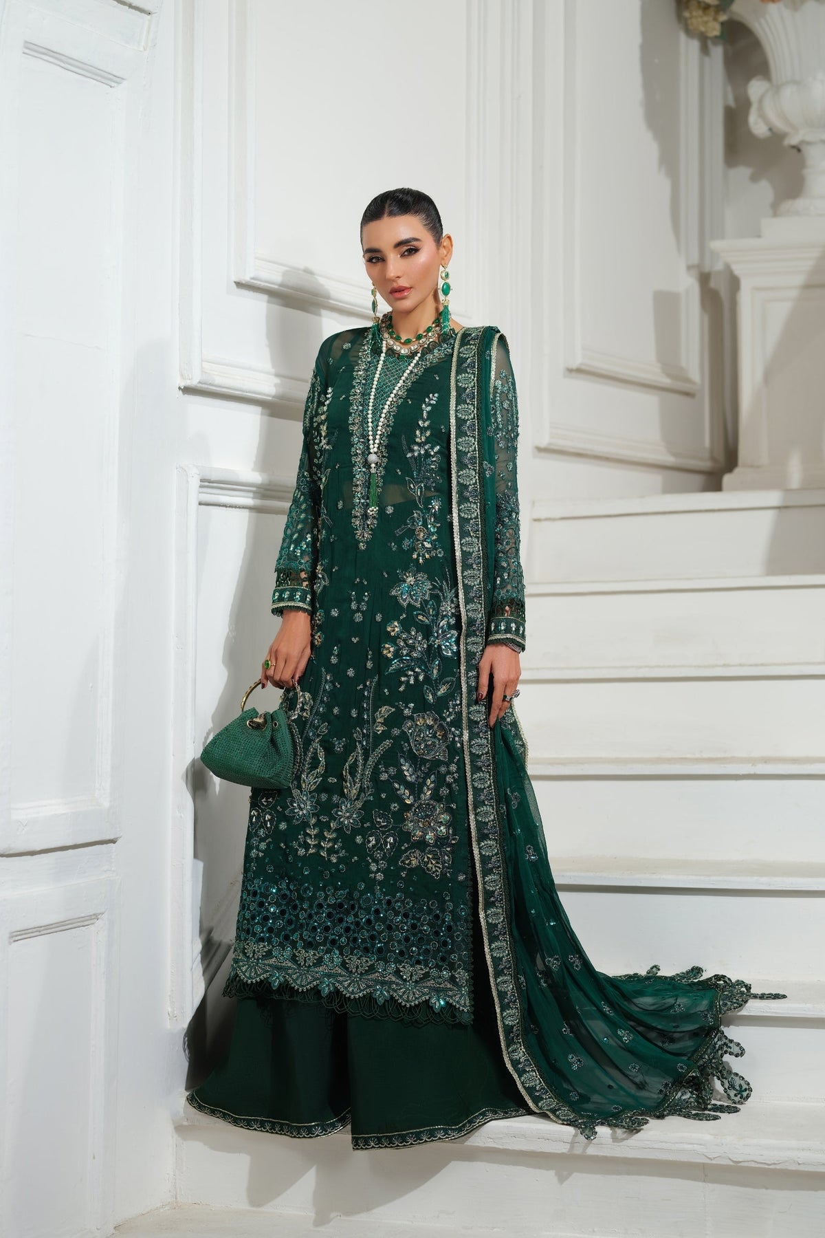 Maryam Hussain | Meer Embroidered Chiffon | Juhi Meer-06
