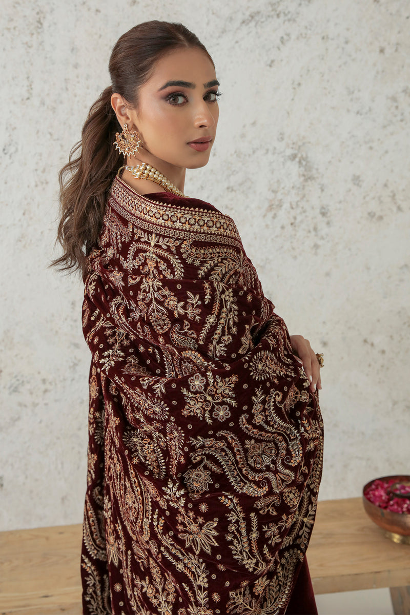 Baroque EMBROIDERED VELVET SHAWL VS-32