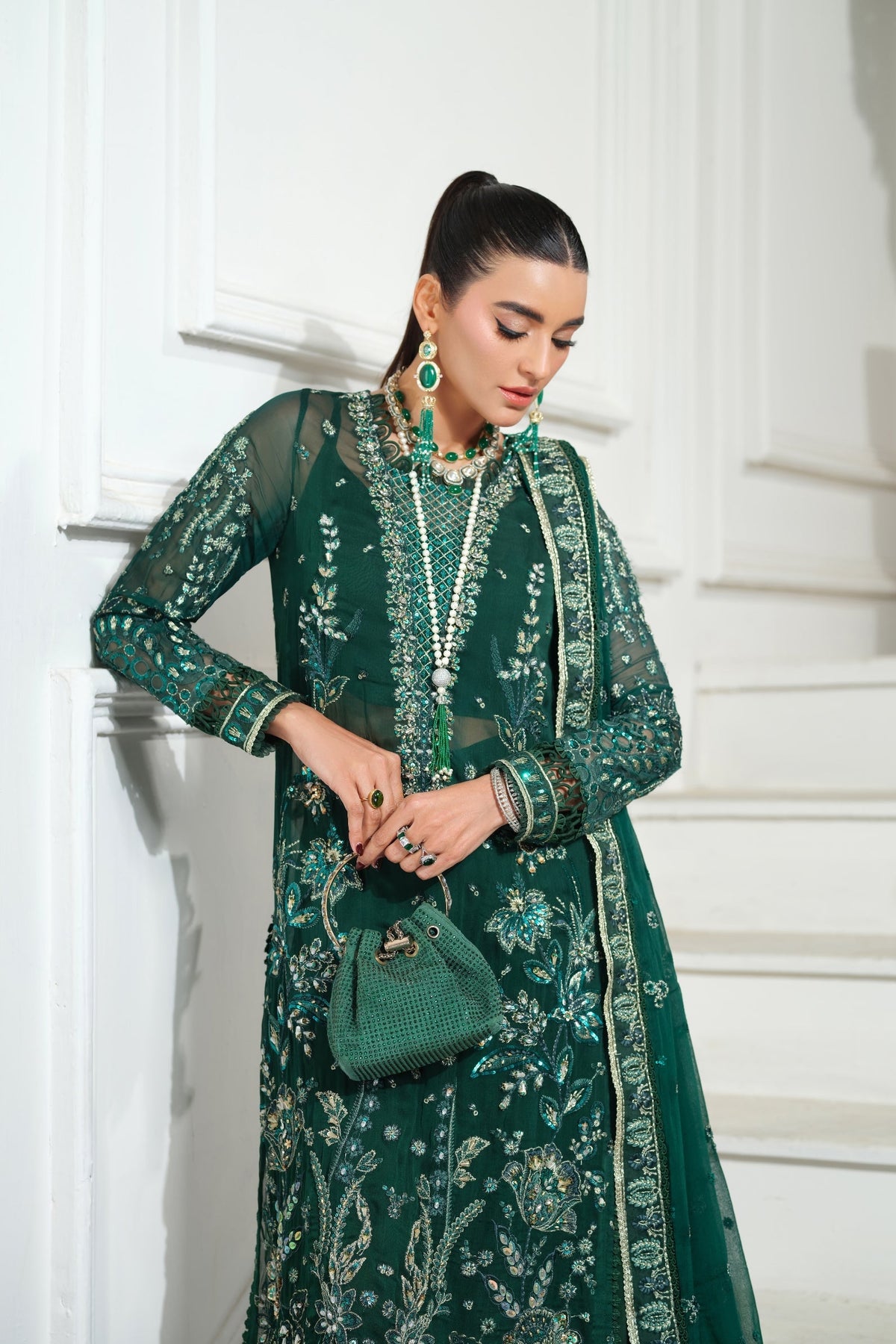 Maryam Hussain | Meer Embroidered Chiffon | Juhi Meer-06