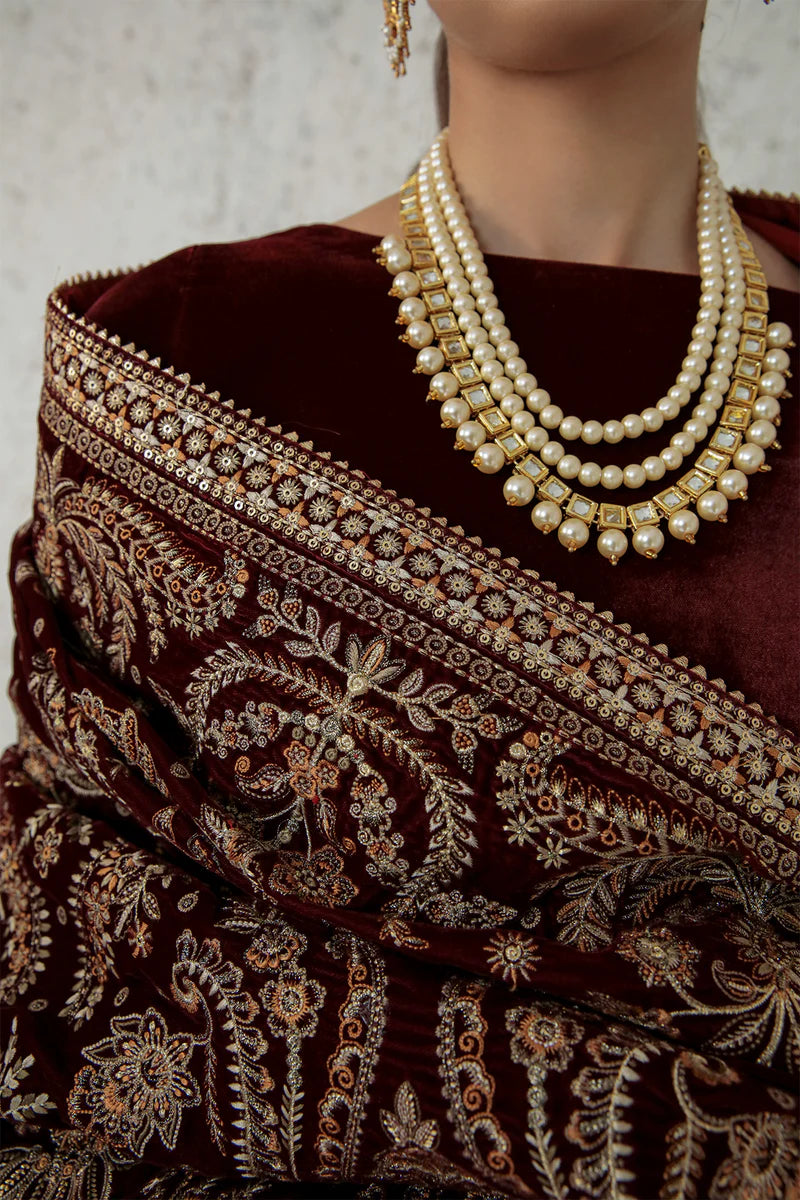 Baroque EMBROIDERED VELVET SHAWL VS-32